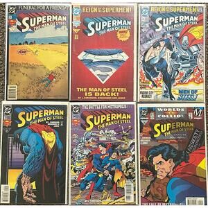 Superman The Man of Steel #21, 22, 26, 33, 34, 35 (1993 DC) Lot of 6 - 2 KEYS